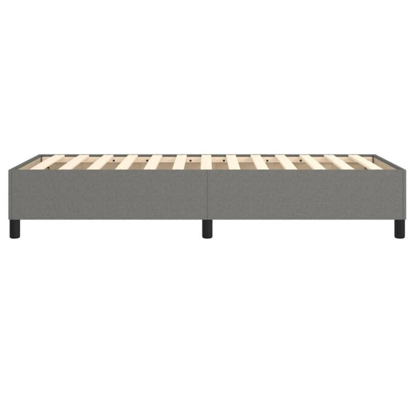 Box Spring Bed Frame Dark Grey 107X203 Cm King Single Fabric