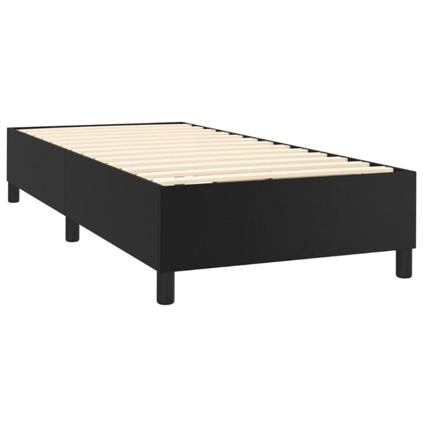 King Single Bed Frames Box Spring Bed Frame Black 107X203 Cm King Single Faux Leather