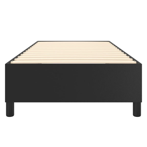 Box Spring Bed Frame Black 107X203 Cm King Single Faux Leather