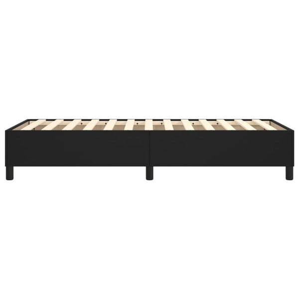 Box Spring Bed Frame Black 107X203 Cm King Single Faux Leather