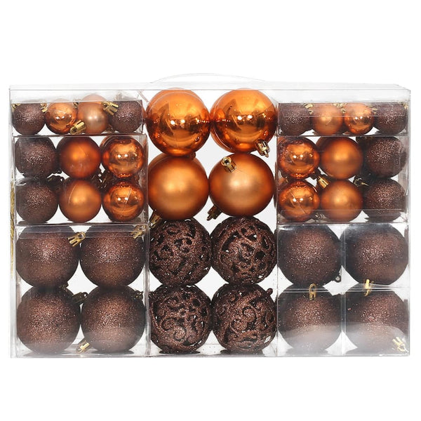 Seasonal Decorations Christmas Baubles 100 Pcs Brown 3 / 4 6 Cm