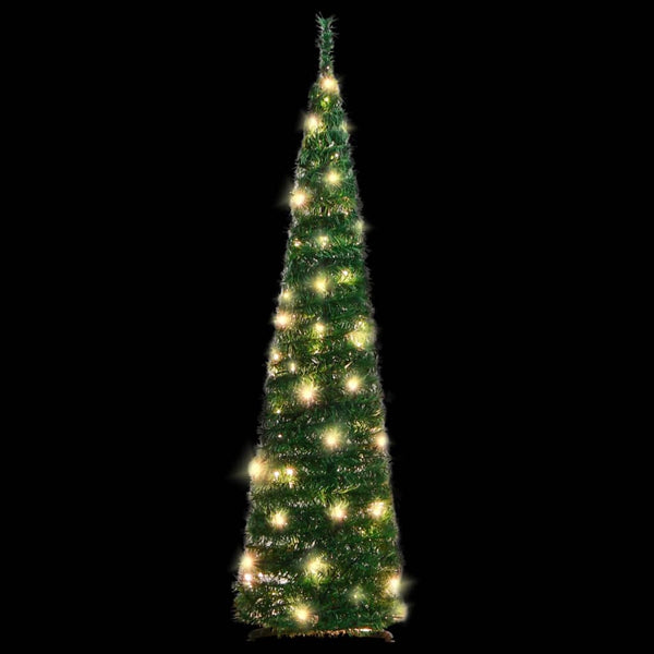 Seasonal Decorations Artificial Christmas Tree Pop Up 50 Leds Green 120 Cm