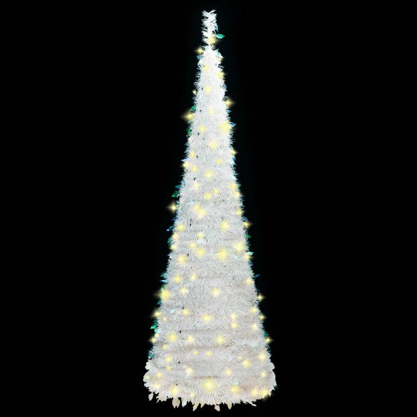 Seasonal Decorations Artificial Christmas Tree Pop Up 150 Leds White 180 Cm