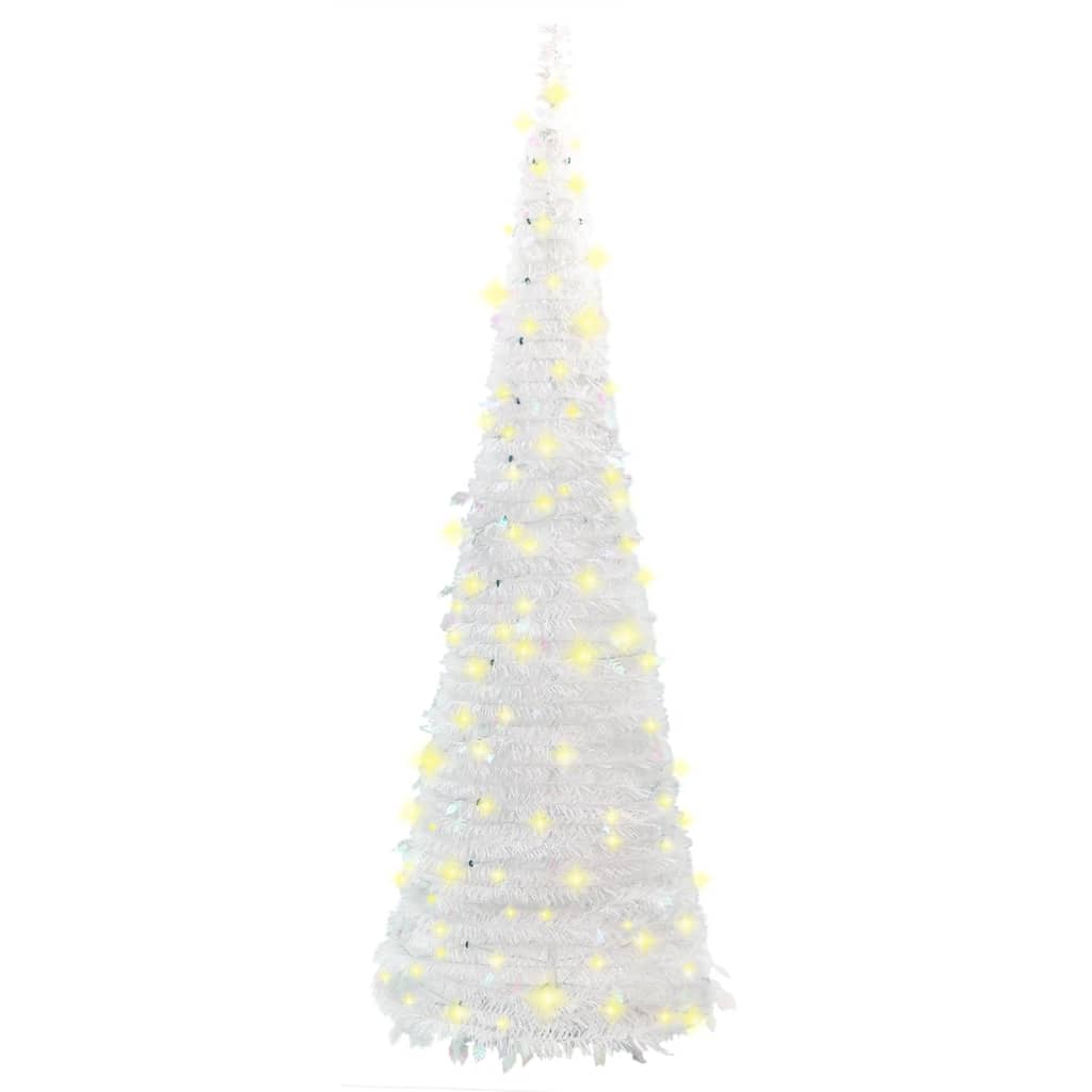 Seasonal Decorations Artificial Christmas Tree Pop Up 150 Leds White 180 Cm