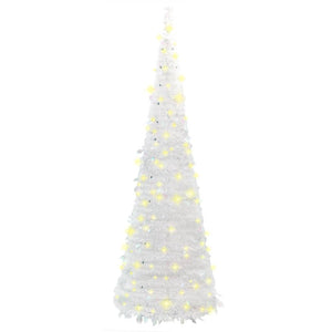 Seasonal Decorations Artificial Christmas Tree Pop Up 150 Leds White 180 Cm