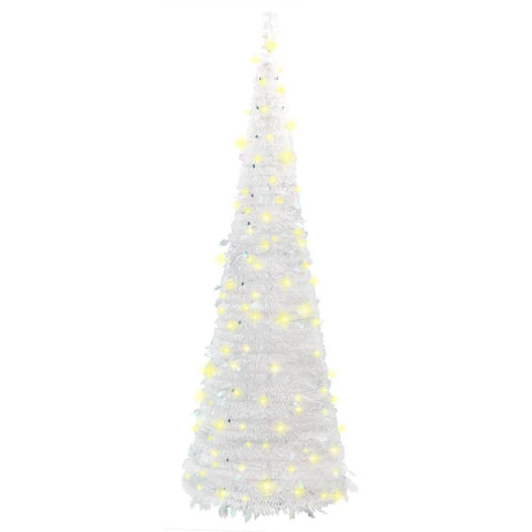 Seasonal Decorations Artificial Christmas Tree Pop Up 150 Leds White 180 Cm