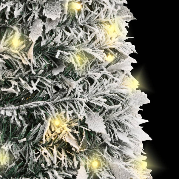 Seasonal Decorations Artificial Christmas Tree Pop Up Flocked Snow 100 Leds 150 Cm