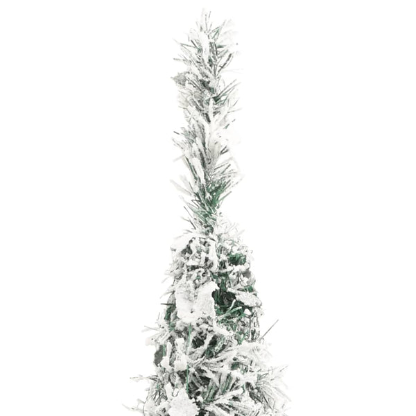 Seasonal Decorations Artificial Christmas Tree Pop Up Flocked Snow 100 Leds 150 Cm