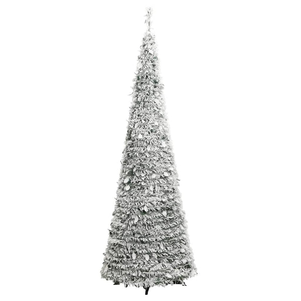 Seasonal Decorations Artificial Christmas Tree Pop Up Flocked Snow 150 Leds 180 Cm