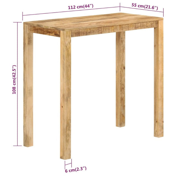 Bar Tables Bar Table 112X55x108 Cm Solid Wood Mango