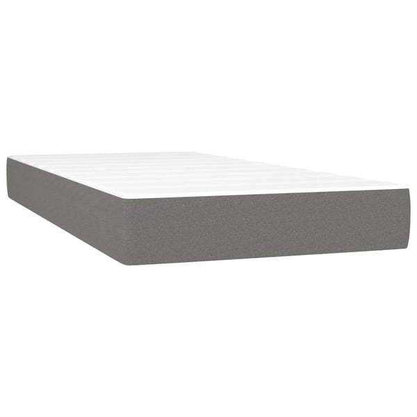 King Single Bed Frames Box Spring Bed With Mattress Dark Grey 106X203 Cm King Single Size Fabric