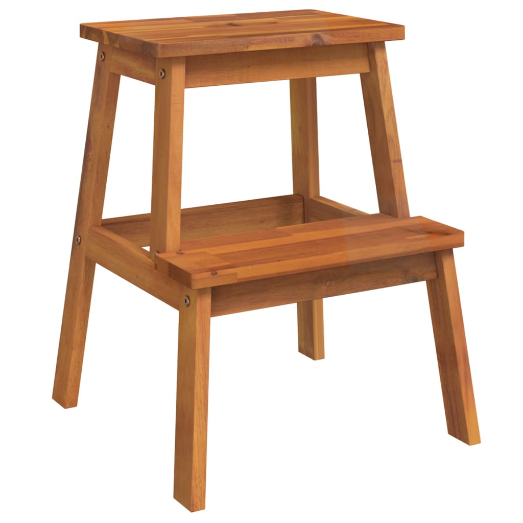 Benches Bar Stools 2 Step Stool 40X38x50 Cm Solid Wood Acacia