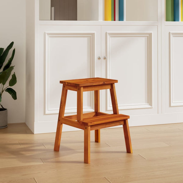 Benches Bar Stools 2 Step Stool 40X38x50 Cm Solid Wood Acacia