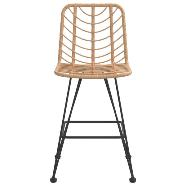 Benches Bar Stools Bar Stools 2 Pcs 45X56x103.5 Cm Pe Rattan And Steel