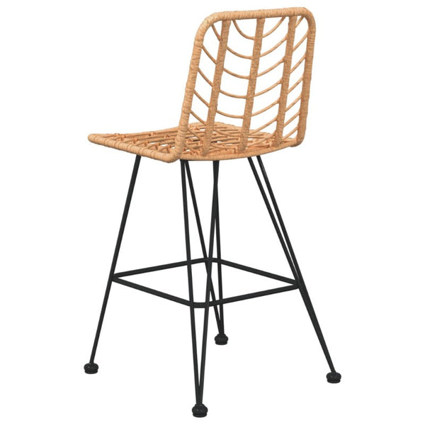 Benches Bar Stools Bar Stools 2 Pcs 45X56x103.5 Cm Pe Rattan And Steel