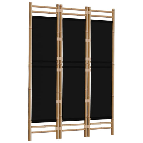 Screens & Room Dividers Folding 3 Panel Room Divider 120 Cm Bamboo And Canvas