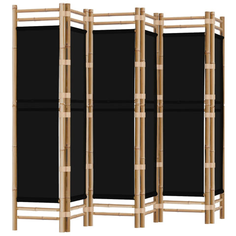 Screens & Room Dividers Folding 6 Panel Room Divider 240 Cm Bamboo And Canvas