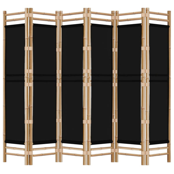 Screens & Room Dividers Folding 6 Panel Room Divider 240 Cm Bamboo And Canvas