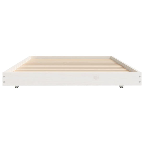 Single Bed Frames Bed Frame White 92X187 Cm Single Size Solid Wood Pine