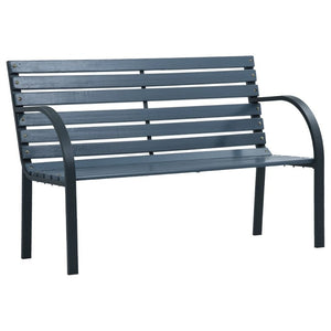 Benches Garden Bench Grey 112 Cm Solid Wood Fir