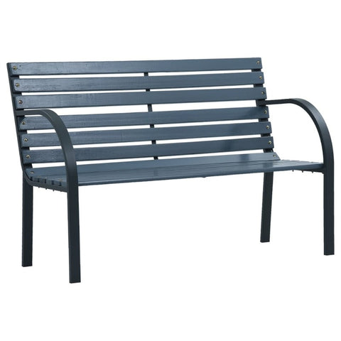 Garden Bench Grey 112 Cm Solid Wood Fir