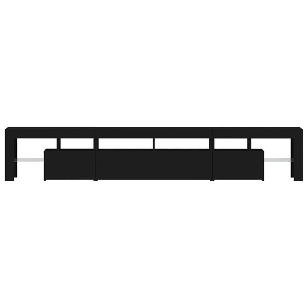 TV Stands & Entertainment Units Tv Cabinet With Led Lights Black 230X36.5X40 Cm