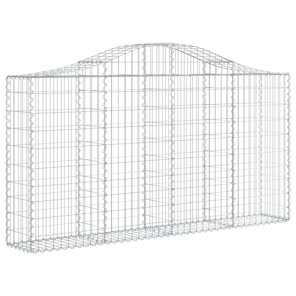 Gabion Baskets Arched Gabion Basket 200X30x100/120 Cm Galvanised Iron