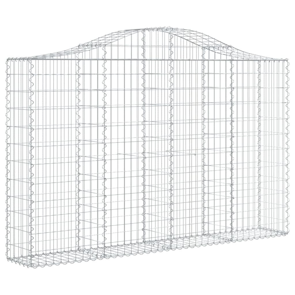 Gabion Baskets Arched Gabion Basket 200X30x120/140 Cm Galvanised Iron