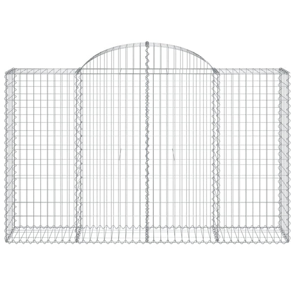 Gabion Baskets Arched Gabion Basket 200X50x120/140 Cm Galvanised Iron