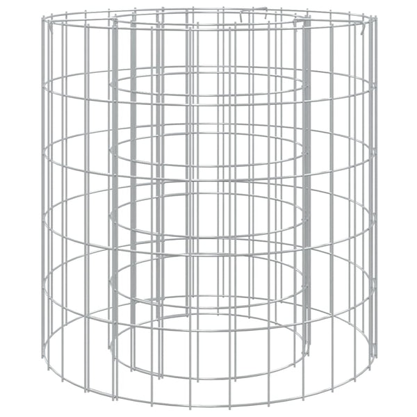 Gabion Fire Pit 50 Cm Galvanised Iron