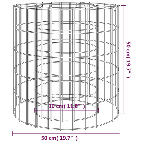 Fire Pits Gabion Fire Pit 50 Cm Galvanised Iron