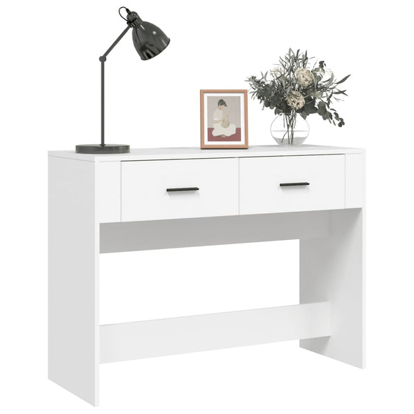 Tables Console Table White 100X39x75 Cm Engineered Wood