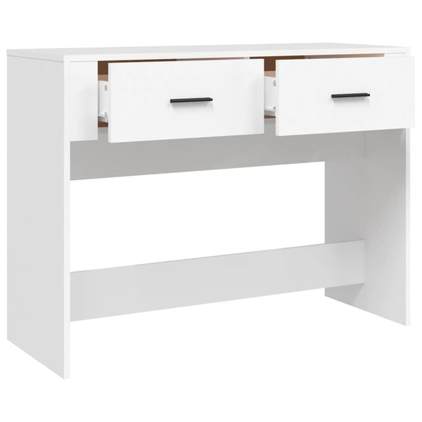 Tables Console Table White 100X39x75 Cm Engineered Wood