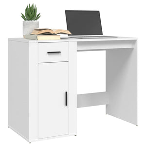 Home Office Desks Desk White 100X49x75 Cm Engineered Wood