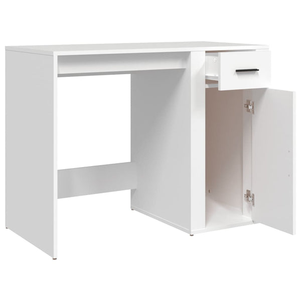 Home Office Desks Desk White 100X49x75 Cm Engineered Wood