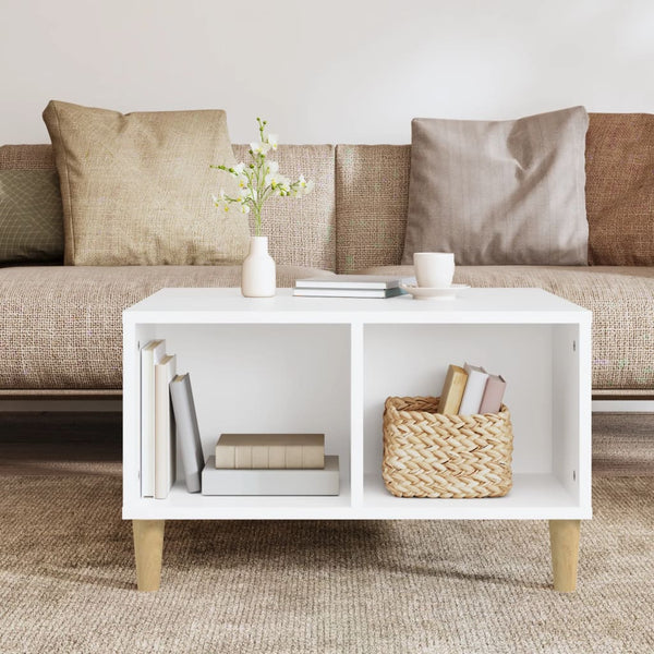 Coffee Tables Coffee Table White 60X50x36.5 Cm Engineered Wood