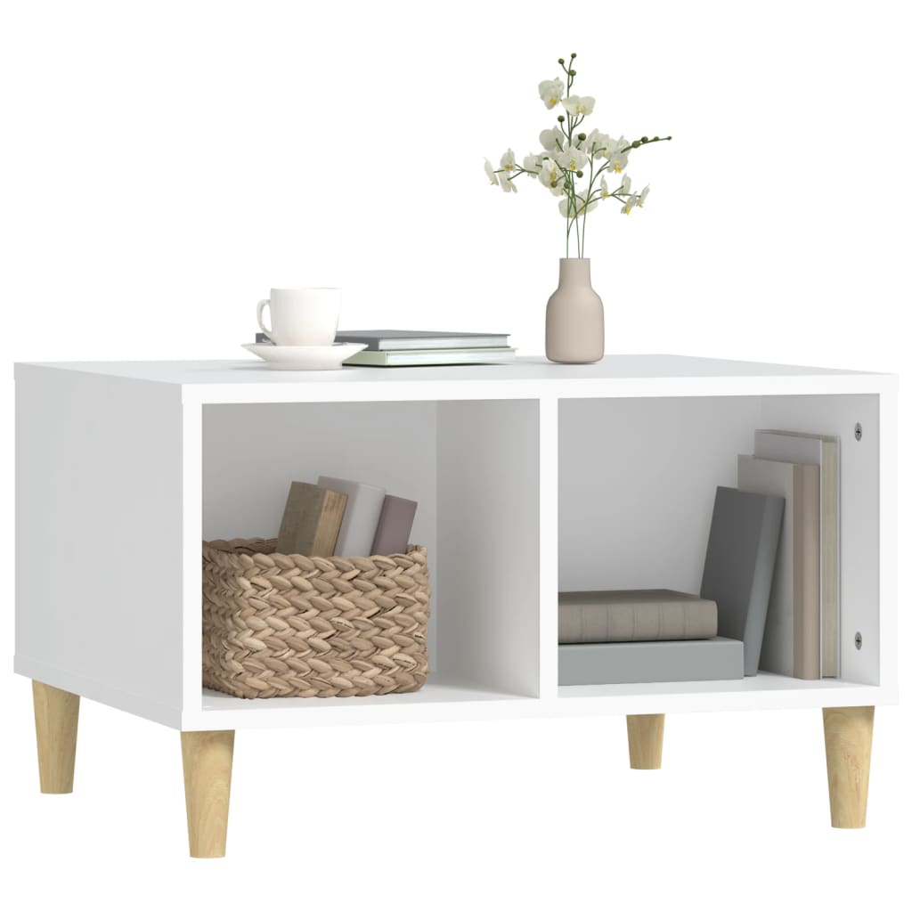 Coffee Tables Coffee Table White 60X50x36.5 Cm Engineered Wood