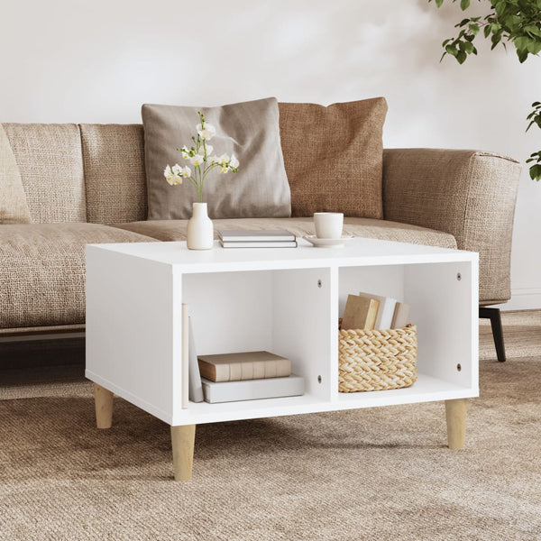 Coffee Tables Coffee Table White 60X50x36.5 Cm Engineered Wood