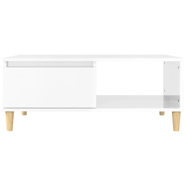 Coffee Tables Coffee Table High Gloss White 90X50x36.5 Cm Engineered Wood