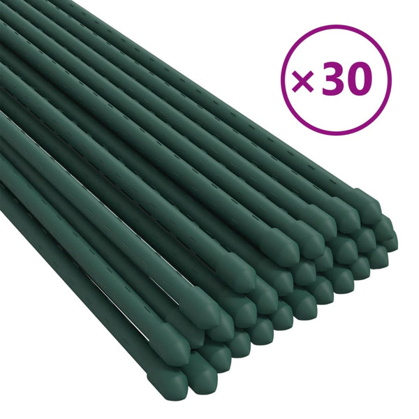 Plant Ties & Supports Garden Plant Stakes 30 Pcs Green 180 Cm Steel