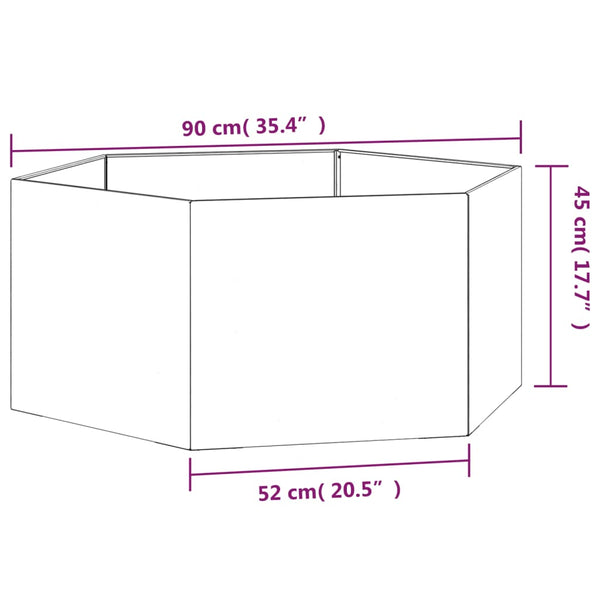 Raised Garden Beds Planter Rusty 90X90x45 Cm Corten Steel