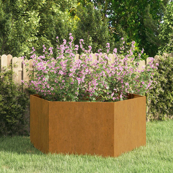 Raised Garden Beds Planter Rusty 90X90x45 Cm Corten Steel