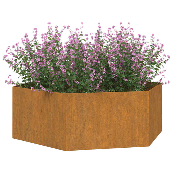 Raised Garden Beds Planter Rusty 138X120x45 Cm Corten Steel