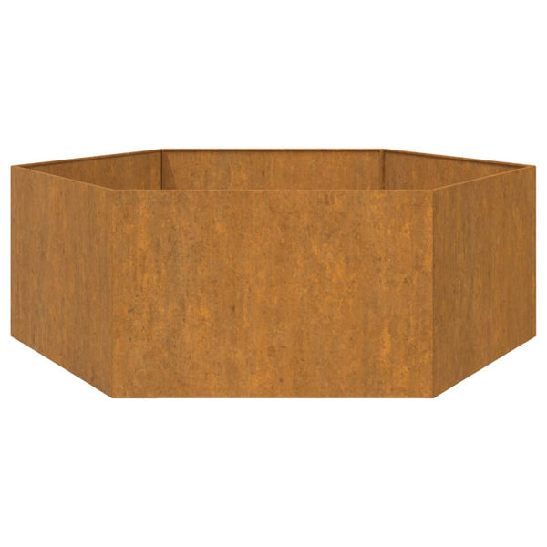 Raised Garden Beds Planter Rusty 138X120x45 Cm Corten Steel