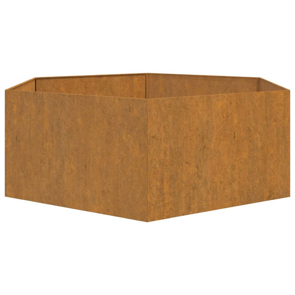 Raised Garden Beds Planter Rusty 138X120x45 Cm Corten Steel