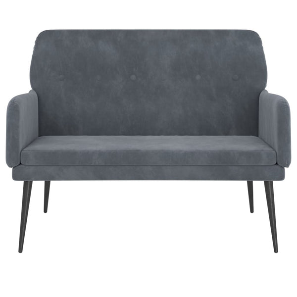 Benches Bench Dark Grey 108X79x79 Cm Velvet