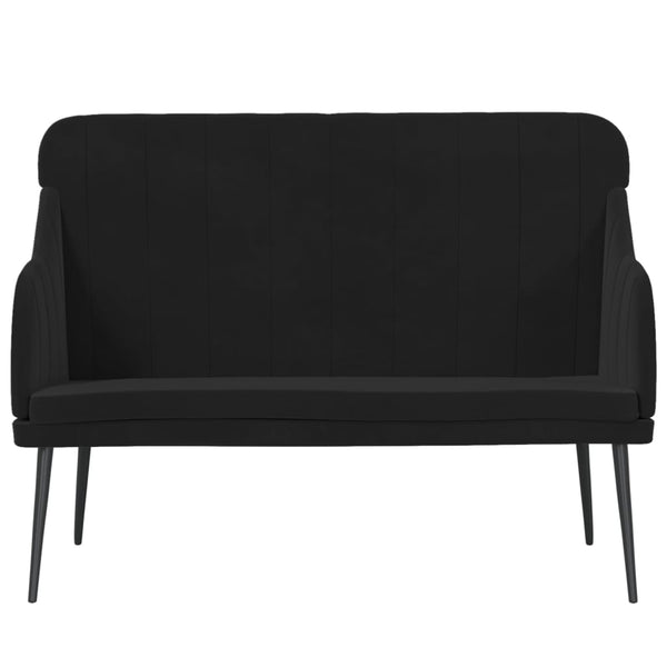 Benches Bench Black 110X76x80 Cm Velvet