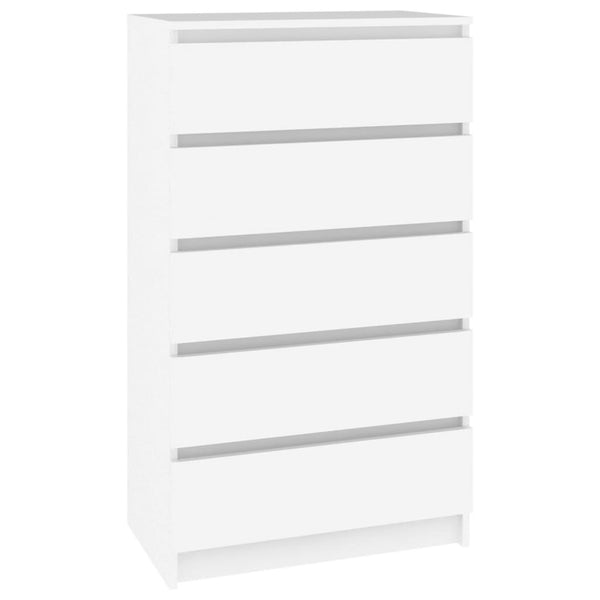 Home Office Desks Drawer Cabinet White 60X36x103 Cm Engineered Wood