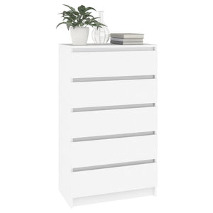 Home Office Desks Drawer Cabinet White 60X36x103 Cm Engineered Wood