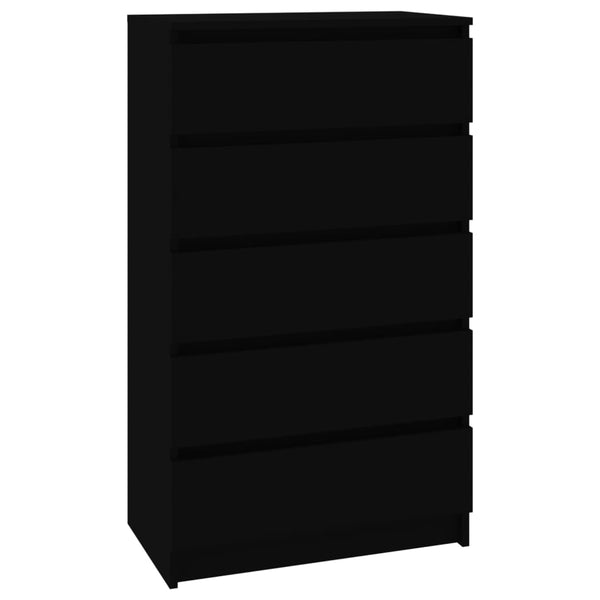 Cabinets & Cupboards Drawer Cabinet Black 60X36x103 Cm Engineered Wood